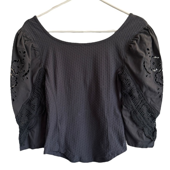 Free People Brunch Date Henley in Metal Stiletto (Gray), Size XS - Picture 7 of 9